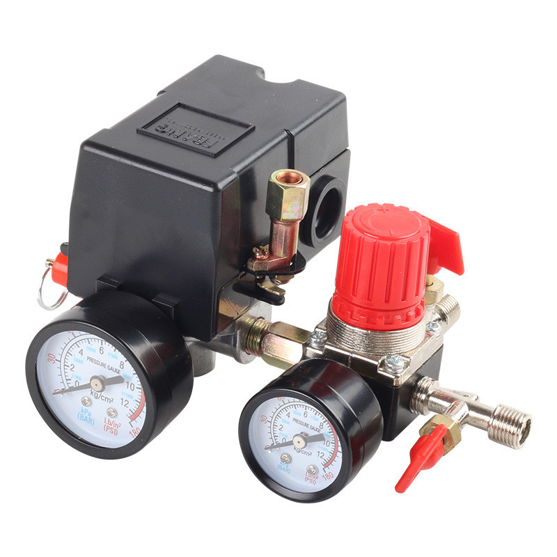 ปั๊มลมอัดอากาศพร้อมสวิตช์ความดัน มือจับแนวนอน ปรับระดับความดัน 90-125PSI รุ่น NF3C