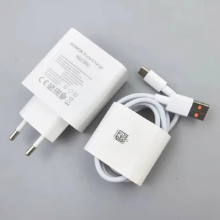 Original Honor 100W Charger EU US SuperCharge PD/QC 3.0 2 พอร์ต Quick Charge สําหรับ Honor 400 300 200 100 Pro Magic 7 6 &1/1.5/2 M ประเภท C สาย