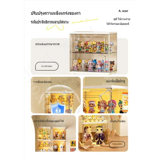 ตู้ใส่โมเดล +LED กล่องโชว์อะคริลิค Model Display Box กล่องโชว์ของสะสม