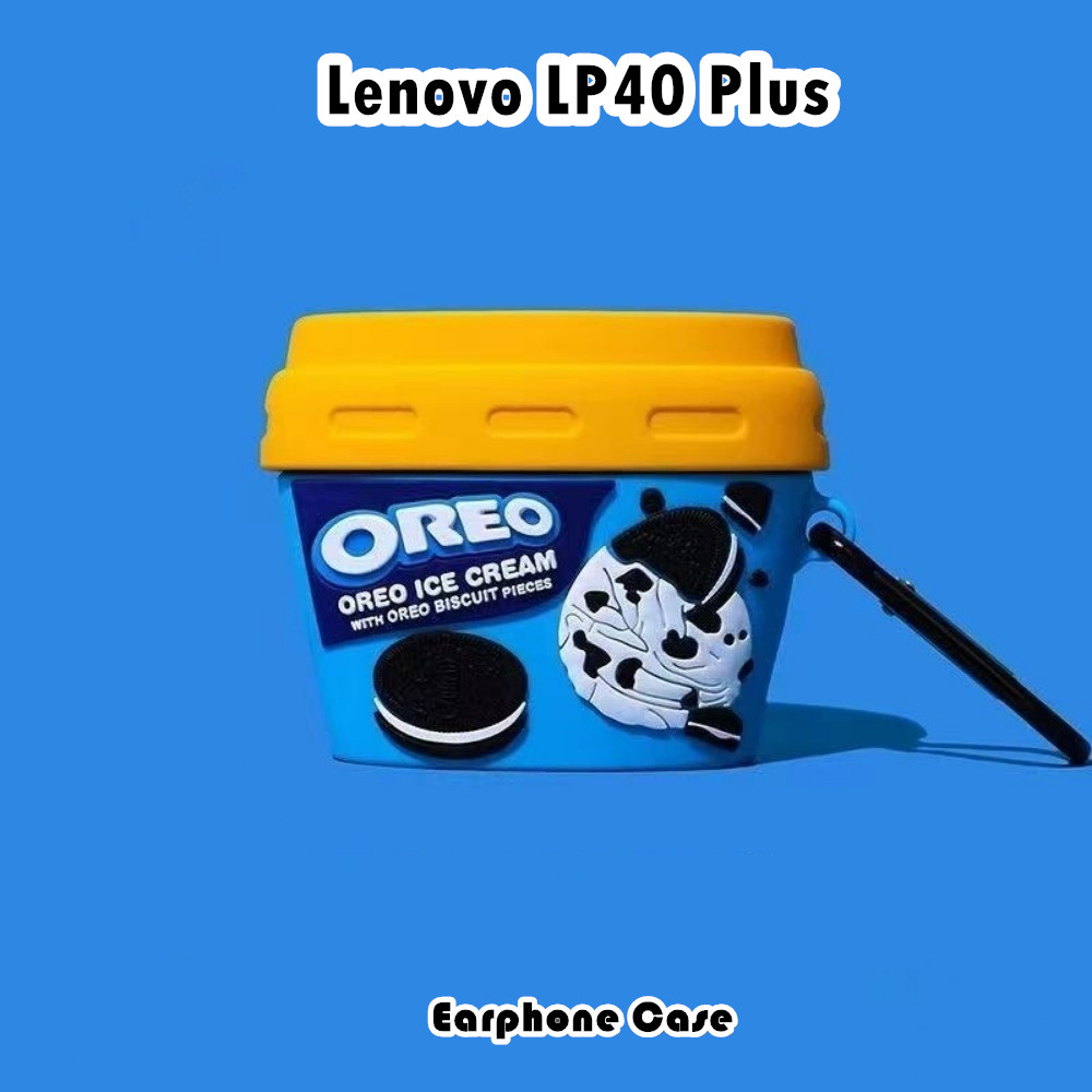 ประณีตสําหรับ Lenovo LP40 Plus Case Casing Soft Silicone Headphone Case Anti-fall Cartoon