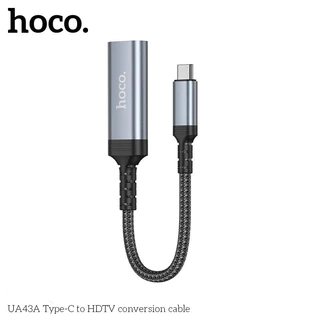 HOCO UA43A สายแปลงสัญญาณ Type-C เป็น HDMI รองรับภาพ 4K 30Hz ต่อภาพและเสียงออกจอ สัญญาณเสถียร hc5