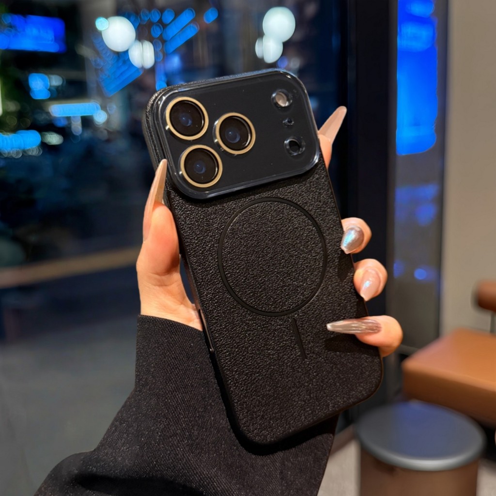 ปลอกใหม่เลนส์คริสตัลสีขาวลิ้นจี่ผิวเนื้อกันกระแทกพีซีเคสแข็งแม่เหล็กสําหรับiPhone 17 16 15 14 13 12 pro max air Plusกรณีฝาครอบป้องกันเลนส์คลุมทั้งหมด - รูปที่ 7