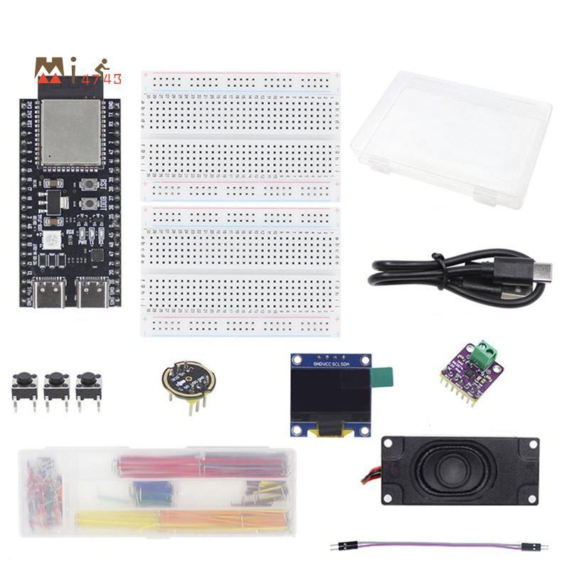 Mi4743AI Voice Chat หุ่นยนต์ ESP32-S3 บอร์ดพัฒนา Breadboard 0.96 นิ้ว LCD ชุดสําหรับการศึกษาของนักเร