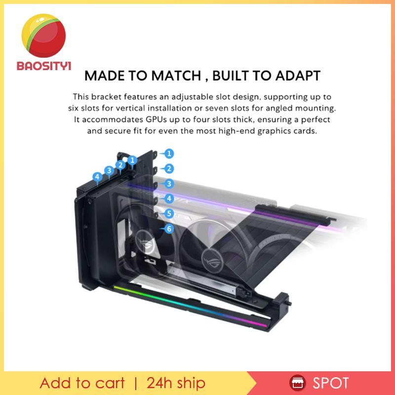 [Baosity1] ขายึด GPU แนวตั้งรองรับ 200 มม. PCIe5.0 Riser Cable ที่ทนทานกราฟิกการ์ดวงเล็บแนวตั้ง GPU 
