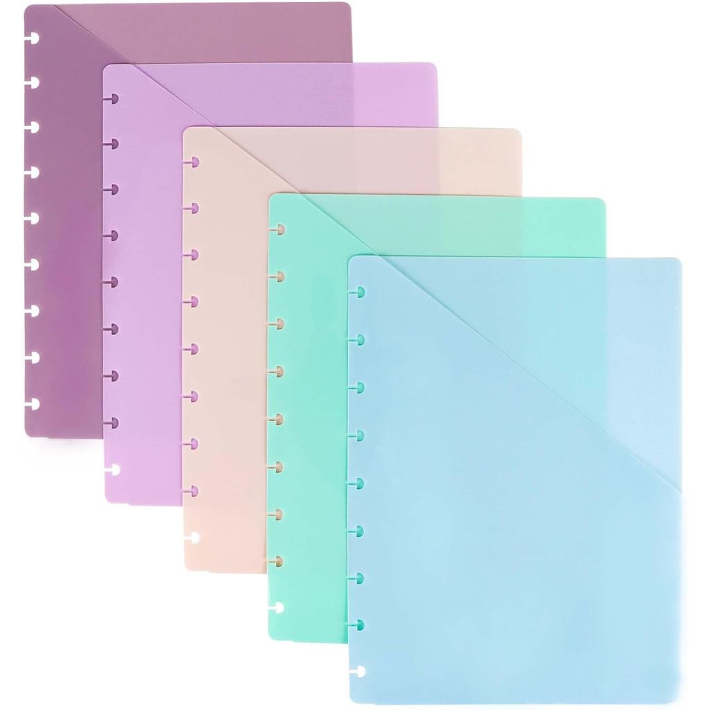 Discbound Dividers พร้อมกระเป๋า 7x9.25 ขนาดคลาสสิก Discbound Notebook Divider 9 Disc Bound Planner แ