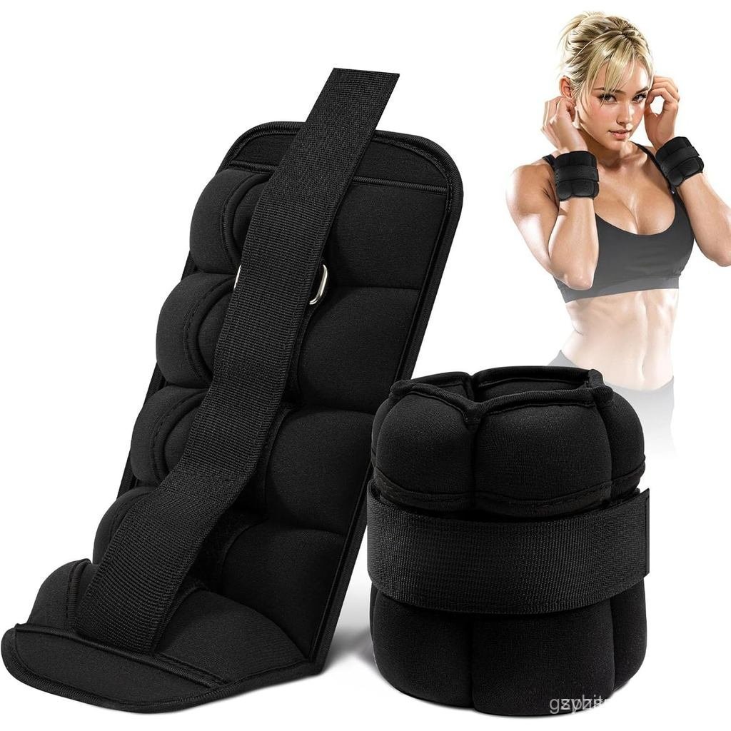 Adjustable Ankle Weights for Women Men 1 Pair 2 4 6 8 10lb Weighted Legs Ankle Wrist Weights with Re