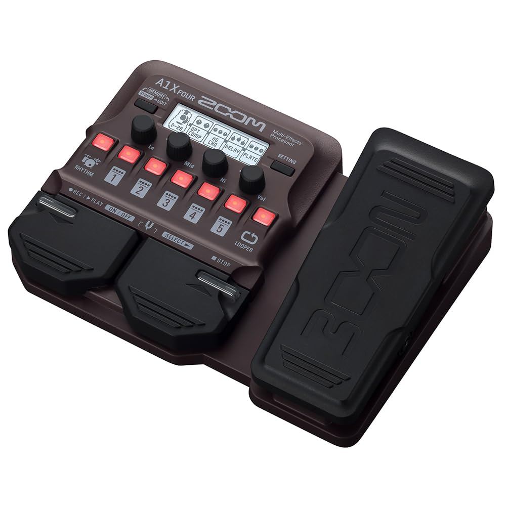 ZOOM A1X FOUR มัลติเอฟเฟคเตอร์สำหรับเครื่องดนตรีอะคูสติกพร้อมแป้นเหยียบ ดีไซน์น้ำหนักเบาและกะทัดรัด 
