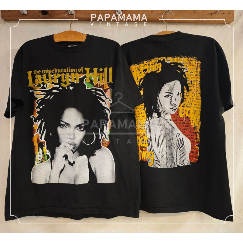Lauryn Hill The Miseducation of Lauryn Hill 1998 เสื้อวินเทจ เสื้อทัวร์ โปรโมทอัลบั้ม papamama vintage shirt
