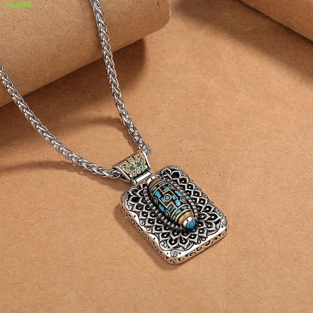 จี้สร้อยคอนำเข้า Bohemian วินเทจ สำหรับผู้ชาย มาพร้อมโซ่หรูหรา