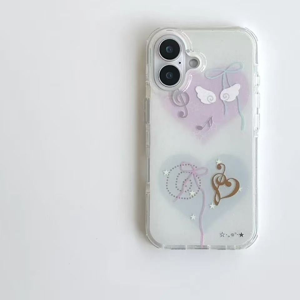 IMD สไตล์เกาหลี Love Notes เหมาะสําหรับ iPhone17/16 เคสโทรศัพท์ 1314 เคสโทรศัพท์ 12/15PRO ขายดี