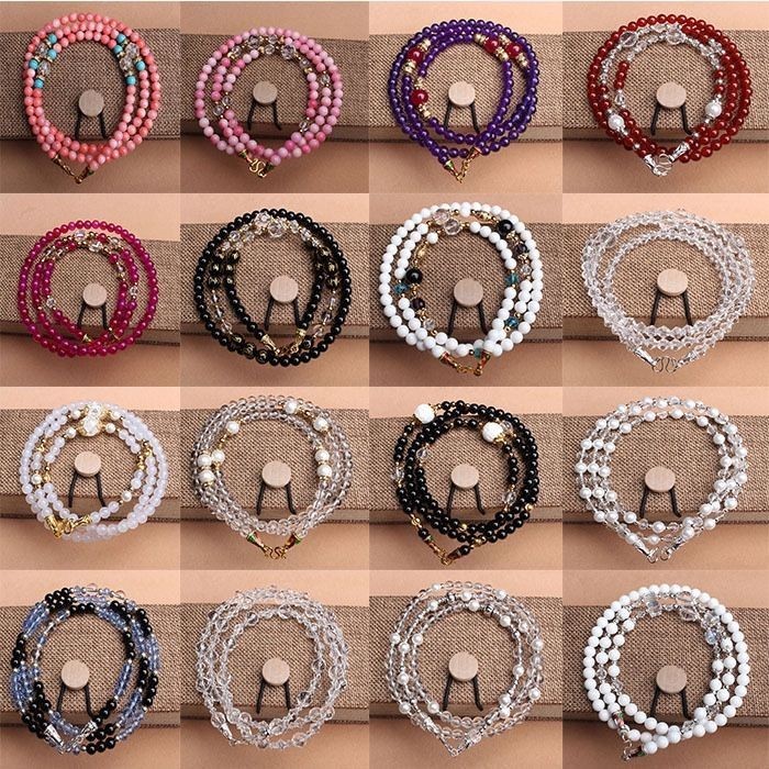 โซ่ทอมือสำหรับพระพุทธรูปไทย พร้อมจี้หยกทองและเชือกสร้อยคอบาง สีคงทน NFG25