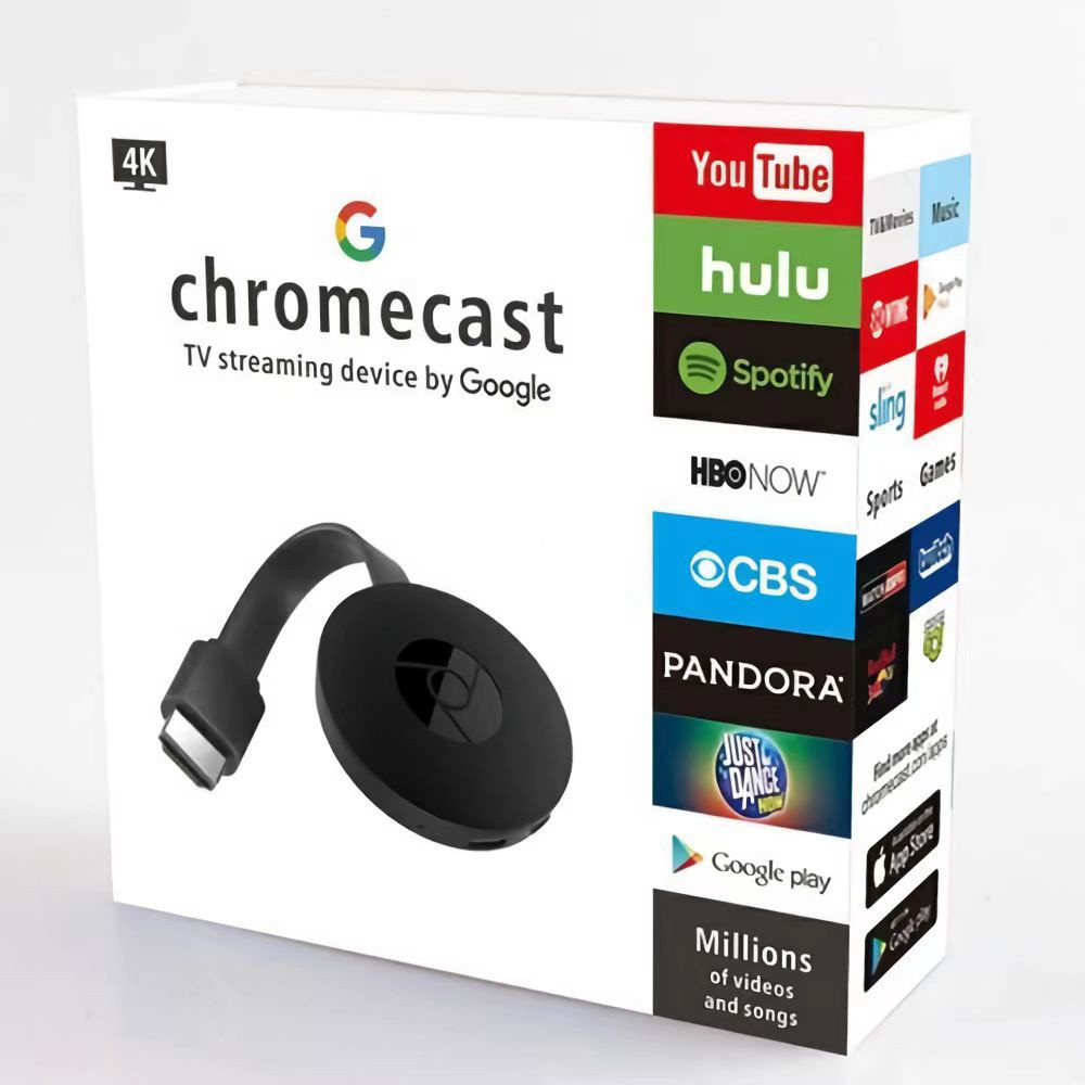 ต้นฉบับ Chromecast G2 4K Ultra HD สําหรับ Google Miracast การส่งสัญญาณทีวีความละเอียดสูง