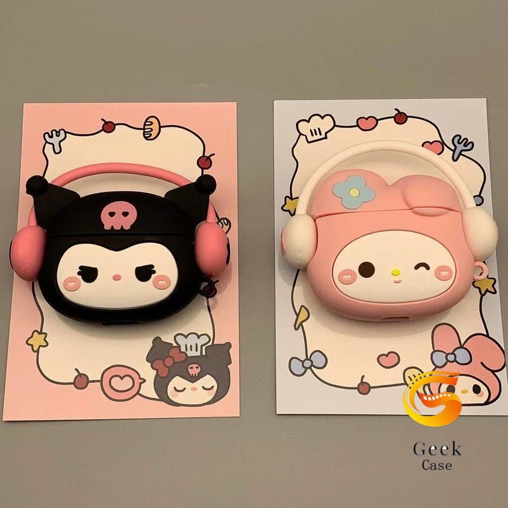 Geek สําหรับ GOOJODOQ J201 J206 J228 J229 หูฟังบุคลิกภาพรูปแบบ Kuromi