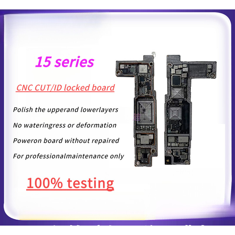 CNC CUT สําหรับ iPhone 15 15/15plus/pro Upper & ล่างชั้น ID ล็อคขัด CPU Baseband เมนบอร์ด