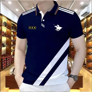 เสื้อโปโลสำหรับผู้ชาย ฤดูร้อน สไตล์เกาหลี ดีไซน์เรียบง่าย สไตล์ฟรีไซส์ แขนสั้น เหมาะสำหรับสวมใส่ในชีวิตประจำวัน แห้งไว และระบายอากาศได้ดี