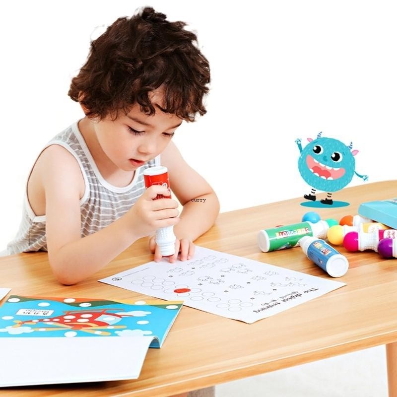 Cuy 3 6 8 10 Colors Dot Marker Washable Dot Marker Toddler Art Kids DIY Graffiti Coloring Kindergart