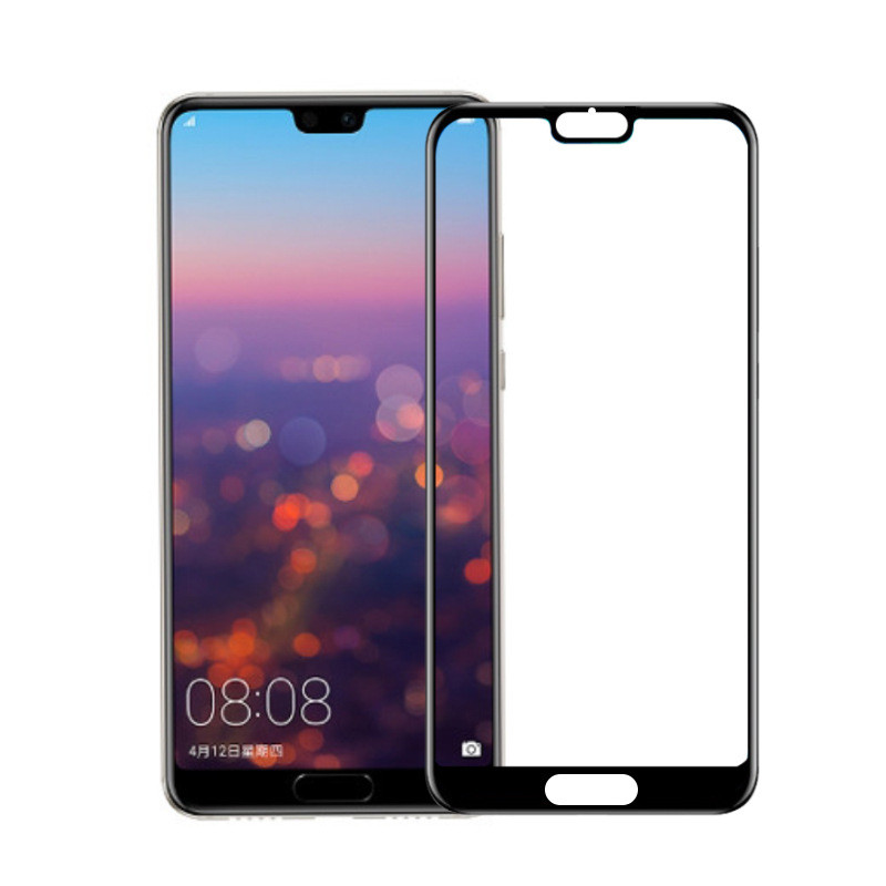 เหมาะสําหรับ Huawei P20 ฟิล์มนิรภัย P20 Pro Full-Screen Silk Screen พิมพ์ฟิล์มนิรภัย P20 โทรศัพท์มือ