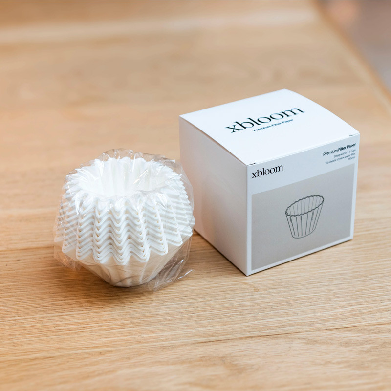 X xBloom กาแฟชงมือ 155 กระดาษกรองประเภทเค้ก 50 แผ่น/กล่อง
