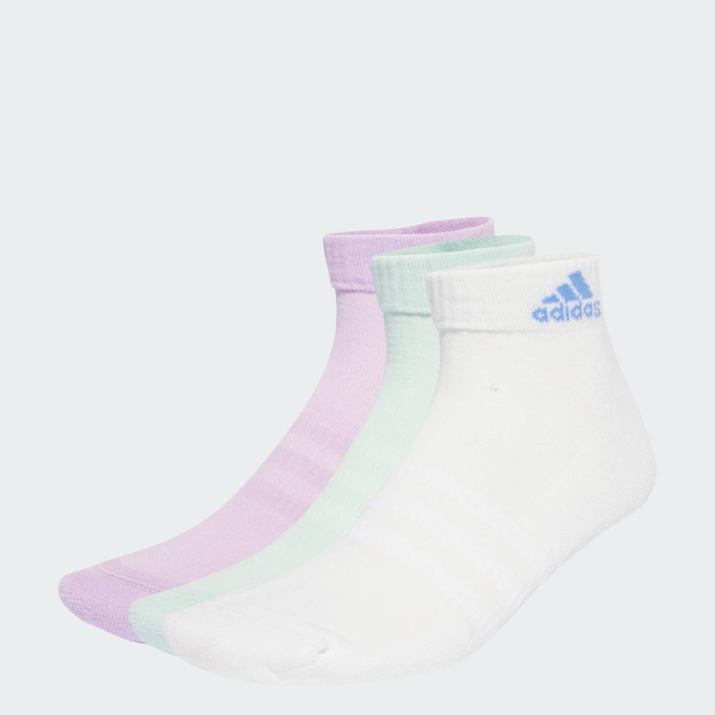 adidas Lifestyle Cushioned Sportswear Ankle Socks 3 Pairs Unisex Purple JW2769