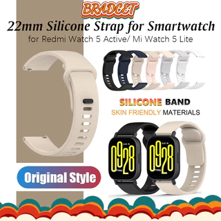22มม. สายซิลิโคน for Redmi Watch 5 Active/ Mi Watch 5 Lite เปลี่ยนสายยาง for Smartwatch Huawei/Samsung/Aolon/Itel สายรัด