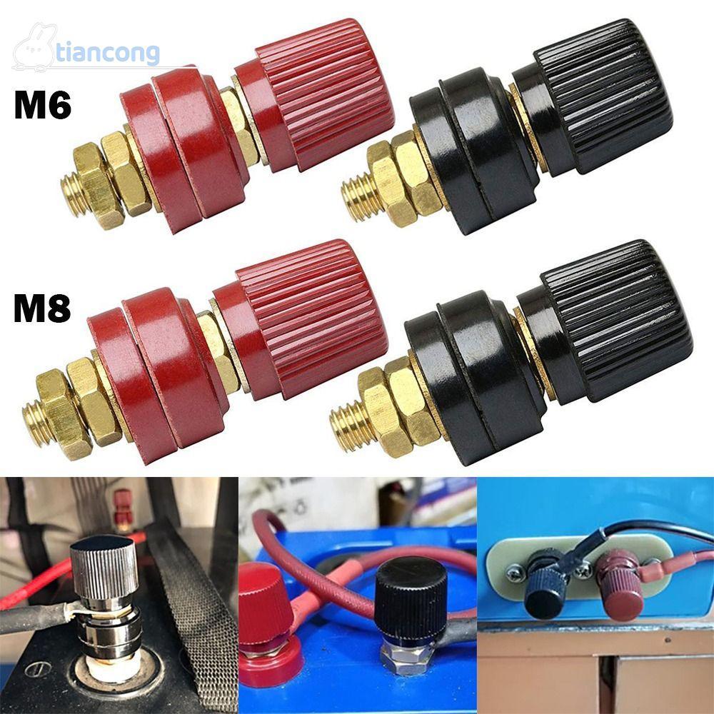 TIANCONG Binding Post Terminal, ทองเหลือง M6 M8 โพสต์ Terminal Blocks, อุปกรณ์ไฟฟ้าสีแดงสีดํา Bindin