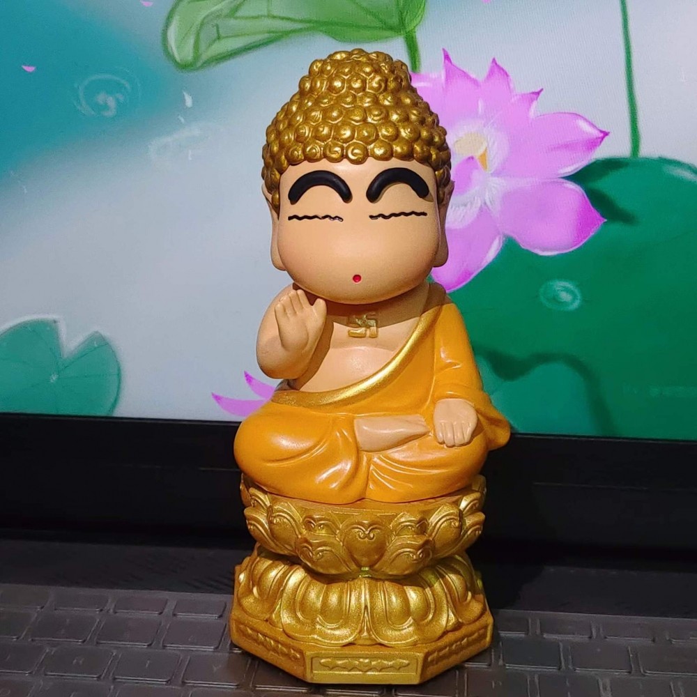 GK Crayon Shin-Chan cos ศากยมุนีพระพุทธรูปอินเทรนด์เล่นตกแต่งพระพุทธรูป Shin-Chan Hand-Made รุ่น Blessing Merchan