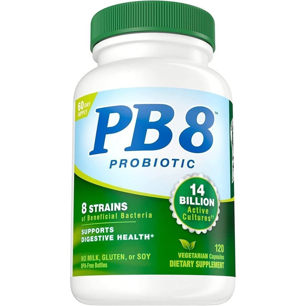 Nutrition Now PB8 Pro-Biotic มังสวิรัติ Acidophilus - แพ็ค 3 - 120 แคปซูลแต่ละ