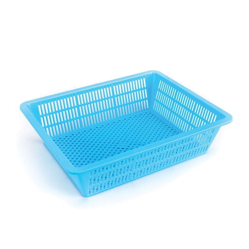 BASKET ตะแกรงเหลี่ยม รุ่น 340 สีฟ้า (แพ็ค 12 ชิ้น)