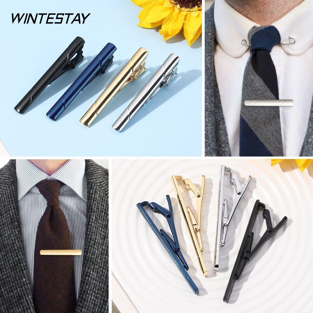 WINTESSTY Tie Clip Metal Upscale Wedding Tie Pin