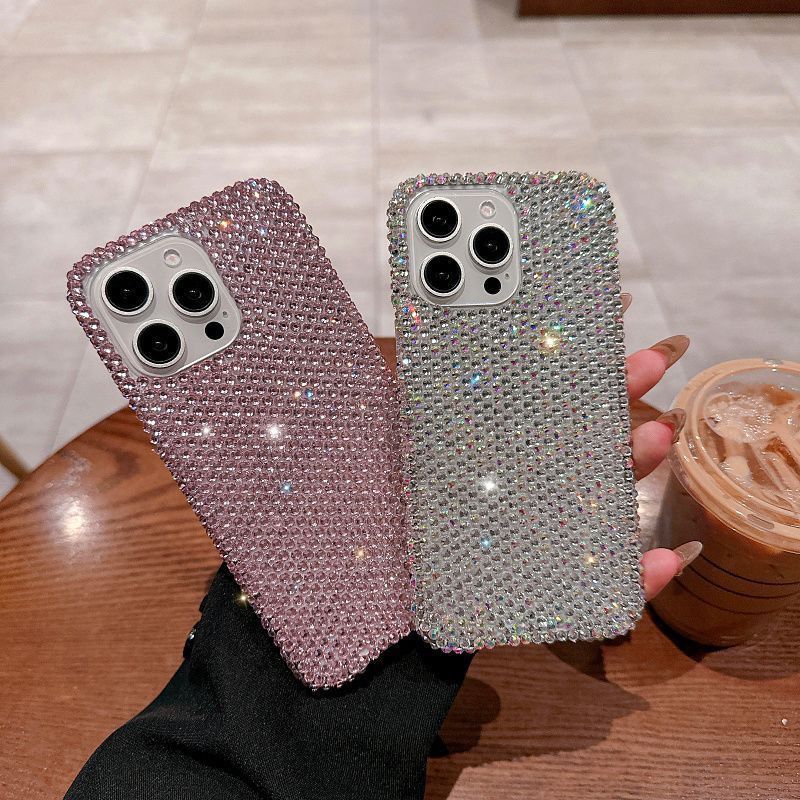 หรูหราใหม่Lovableสั้นเต็มเครื่องประดับเคสโทรศัพท์สําหรับIPhone17promax 16 Pro Max 15 14 13 Promax Rhinestonesฝาครอบป้องกันAnti-drop Shell