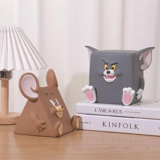 S00064 ถังออมสินเหรียญ,ความจุขนาดใหญ่ทนทานTom Jerryถังเงิน,การ์ตูนพลาสติกINSน่ารักกล่องเก็บเด็กผู้ใหญ่