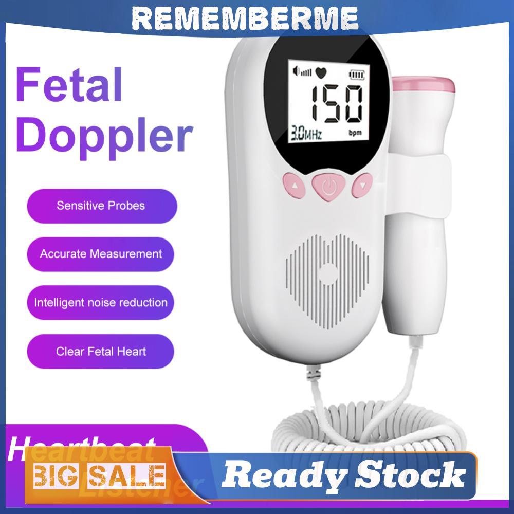 Doppler ทารกในครรภ์แบบพกพา Doppler 3MHz หน้าจอ LCD Baby Heartbeat Monitor Baby Doppler ใช้ตรวจจับและ