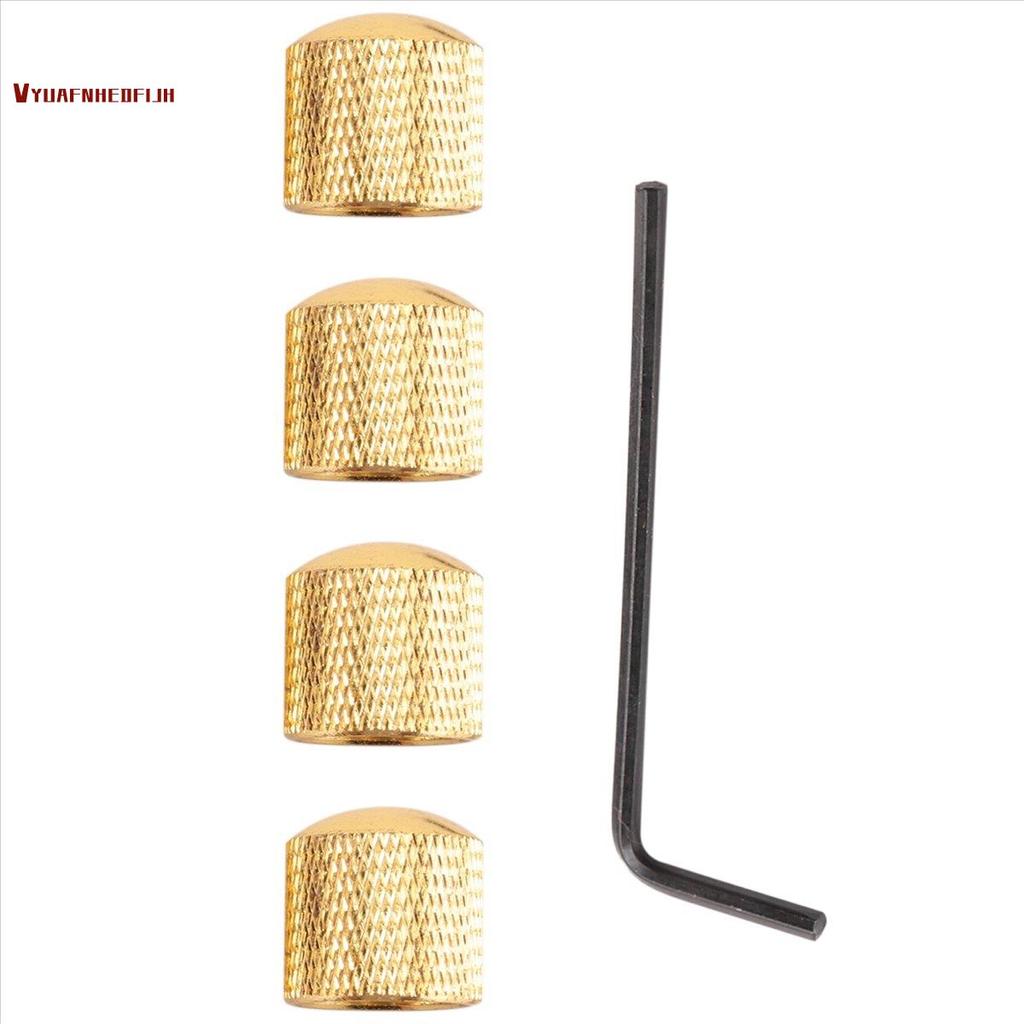 4 ชิ้นโลหะ Volume Tone Dome Tone กีตาร์ปุ่มควบคุมความเร็วพร้อมสกรูสําหรับกีตาร์ไฟฟ้าหรือ