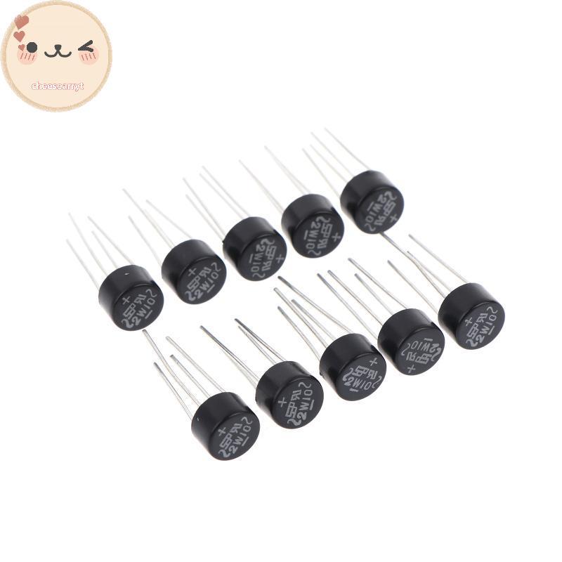 Chee 10/20/30 ชิ้นใหม่ 2W10 2A/1000 V ไดโอดสะพาน Rectifier รอบ Vridge Rectifier สะพาน Stack EN