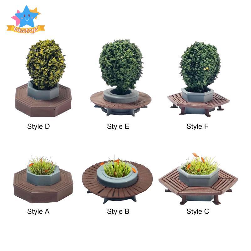 [Edstars] เรซิ่น 1:64 Scale Parterre Model สําหรับคอลเลกชันตกแต่งโครงการ DIY