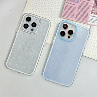 เคสโทรศัพท์ for iPhone 13 11 17 pro max Case iPhone 11 15 16 pro max 12 14 pro max เคสโทรศัพท์ 3-in-1 แบบใสแวววาว