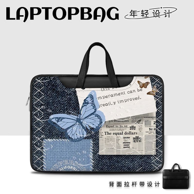 กระเป๋ารองเท้าดีไซน์เฉพาะผีเสื้อ สำหรับAppleMacBook14-inchและHuaweiขนาด53เซนติเมตร