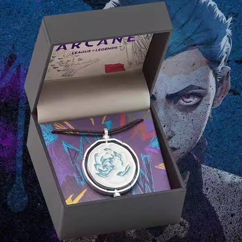 เกม Jinx Blue Rose Arcane Season 2 จี้โลหะแฟชั่น สำหรับแฟนคลับ