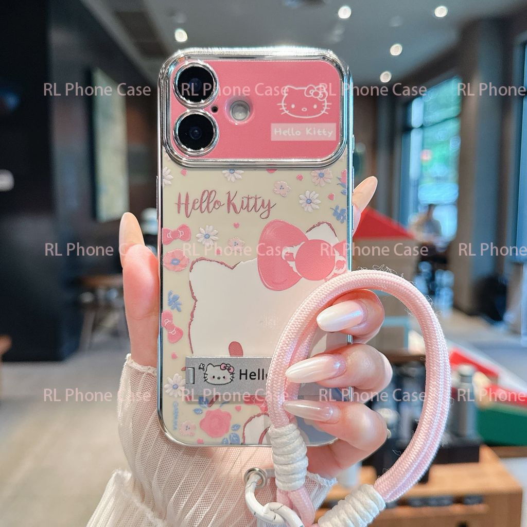 เคสมือถือสำหรับ iPhone 17 16 15 14 13 12 11 PRO MAX หน้าต่างเลนส์ใหญ่ พร้อมสายคล้องมือกันกระแทก HX6DSC0266