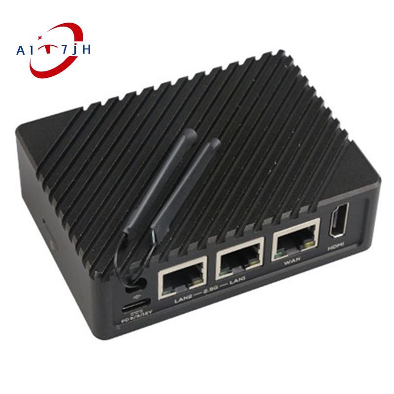 [ใหม่ A7]เราเตอร์ NanoPi R5S Dual 2.5G+Gigabit Mini Development Board CNC ที่อยู่อาศัยโลหะทั้งหมด RK