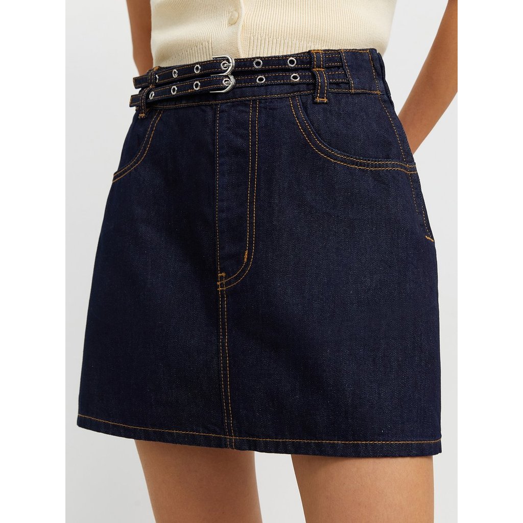 [Pomelo] กระโปรงยีนส์แต่งเข็มขัด / Belted Denim Skirt