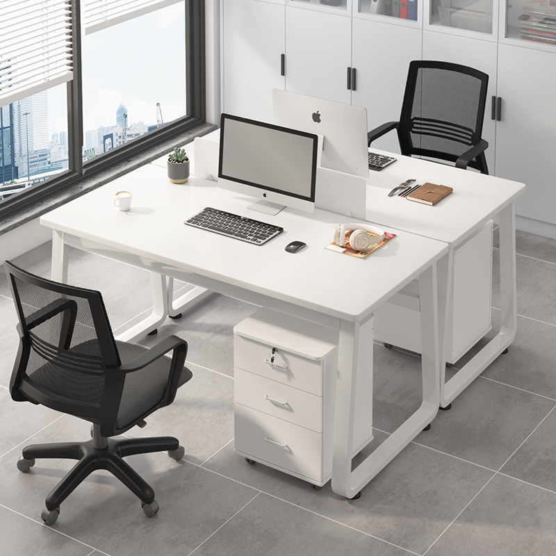 R ^ โต๊ะ Double Face-to-Face เก้าอี้สํานักงานนั่งรวมกัน Simple Two 2 คน Staff โต๊ะคอมพิวเตอร์ AY6M