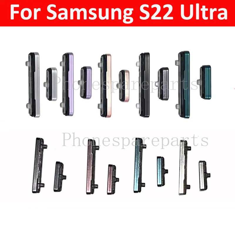1 ชิ้นปุ่มปรับระดับเสียงไฟสําหรับ Samsung S22 Ultra S22 + 5G ใหม่ปิด Push Side Key อะไหล่