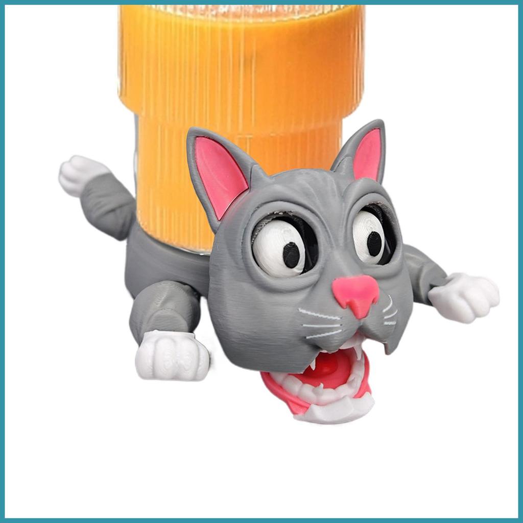 ที่วางแก้วแมวที่วางแก้วแมวน่ารักเคลื่อนย้ายได้แขนขาโต๊ะป้องกันสําหรับพื้นที่การศึกษาบ้านห้องนั่งเล่นข้างเตียง yontnth