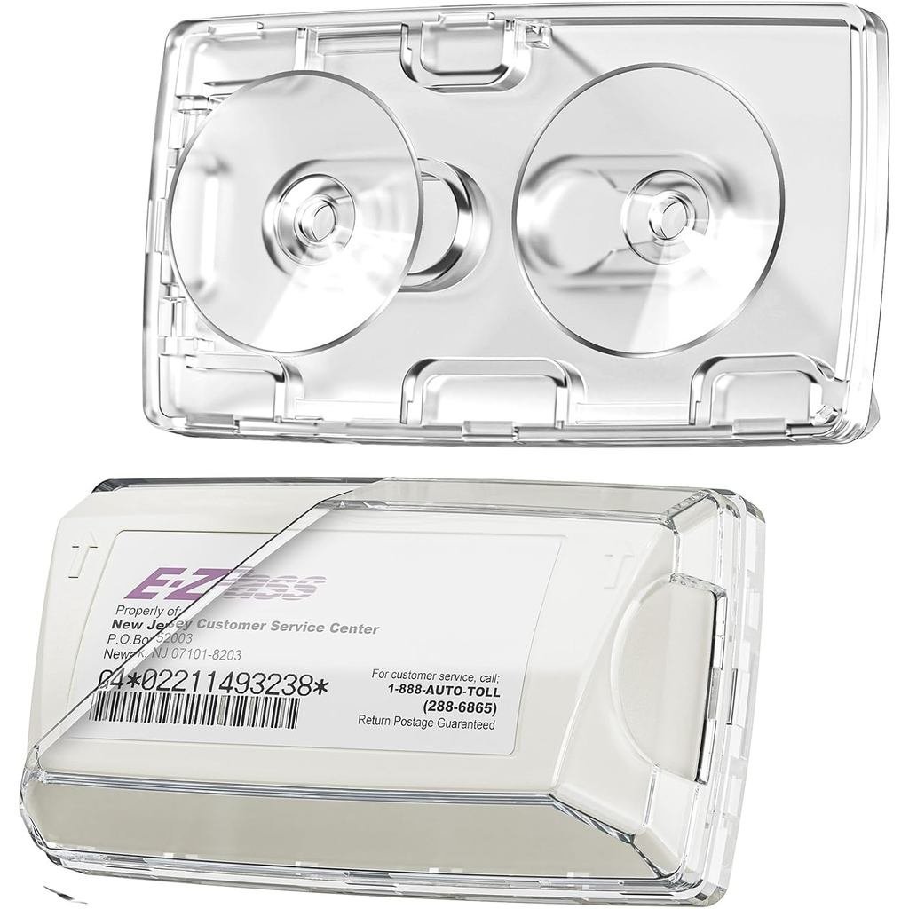 EZ Pass Holder สําหรับกระจกหน้ารถ, Toll Pass Transponder Holder พร้อมถ้วยดูดสําหรับ EZ Pass Mini/iPa