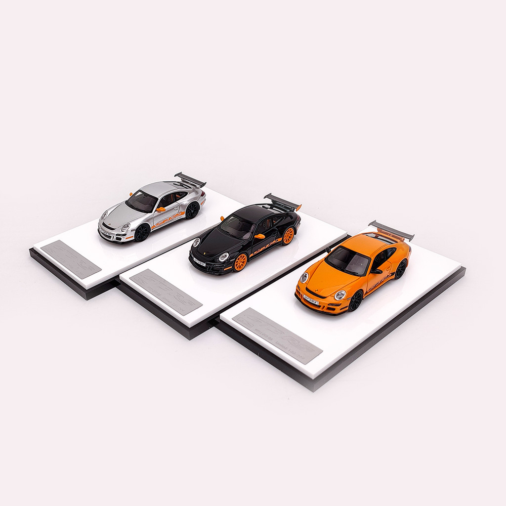 รถเลานจ์1/64 Porsche 997.1 GT3 RS เรซิ่นรถDiecastรุ่นของเล่นของขวัญวันเกิด