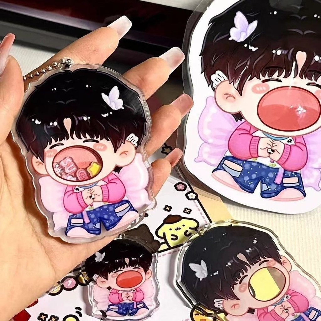 Spot Preferred + Xinhao Merchandise Big Mouth Shake พวงกุญแจรุ่น Q อะนิเมะนักเรียนกระเป๋านักเรียนเคร