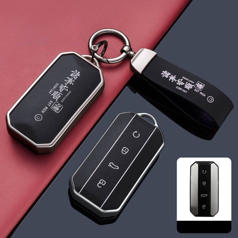 CHERY เคสกุญแจรถหนังวัวสําหรับ Jaecoo 5 Jaecoo 5 EV Jaecoo J5 EV ฝ าครอบกุญแจรถหนังคุณภาพดี