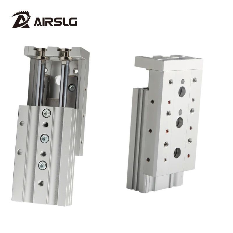 นิวเมติก MXS Series Rail สไลด์กระบอกลม MXS25-10 MXS25-20 MXS25-30 MXS25-40 MXS25-50 MXS25-75 MXS25-1