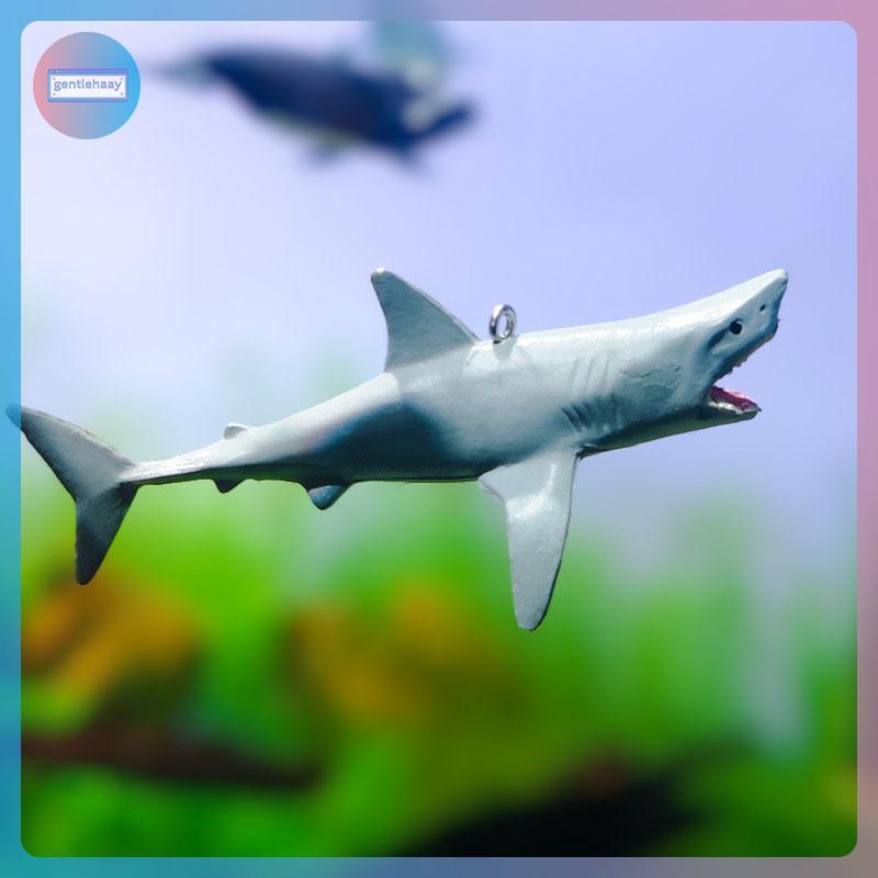 GG Creative DIY Aquarium ลอยเครื่องประดับ Aquascape Shark Figurine Decor Fish Tank Craft Undersea สั